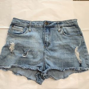 STS Blue medium blue wash micro jean shorts Size 28